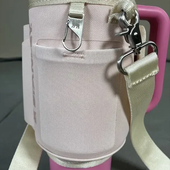 STANLEY The All Day 40 oz Quencher Carry-All Rose Quartz - AKA Pink No Cup Chrty - Picture 6 of 15